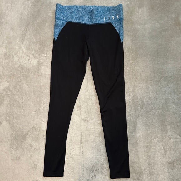 PINK Victoria's Secret Pants - Victorias Secret PINK Yoga Leggings Women Size S Blue Two-Tone Yoga Gym Workout